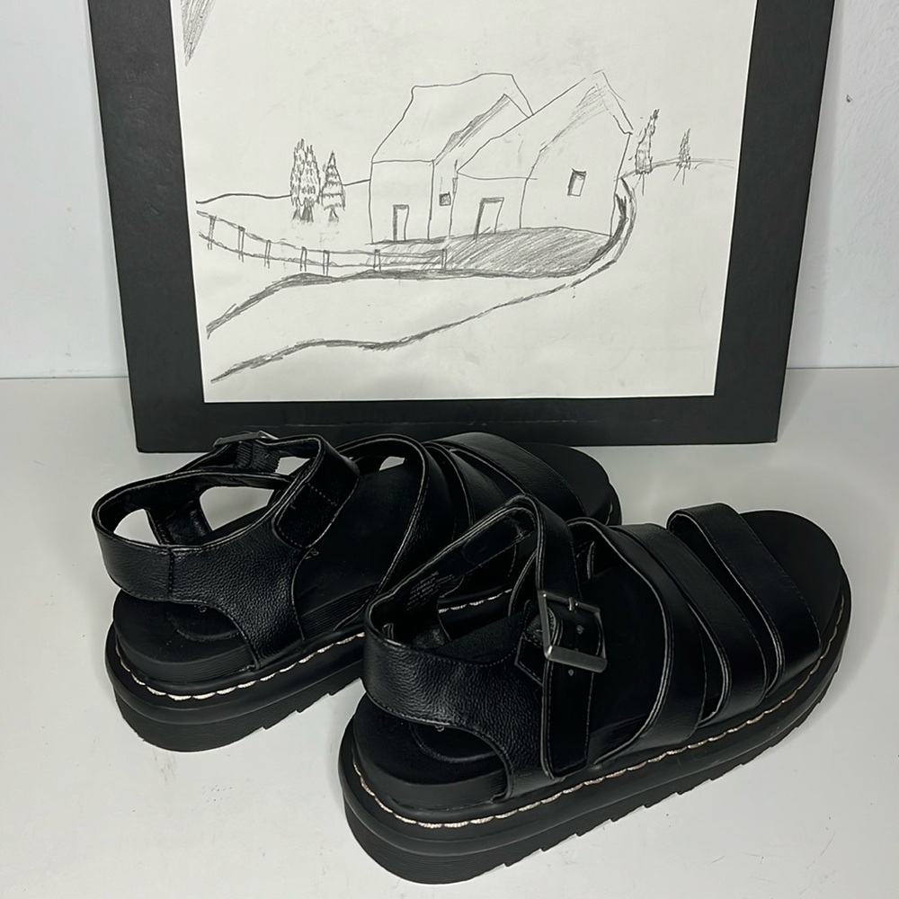 Sincerely Jules Model Daring Black Chunky Platform Sandals Women's Size 6 M - Picture 8 of 16